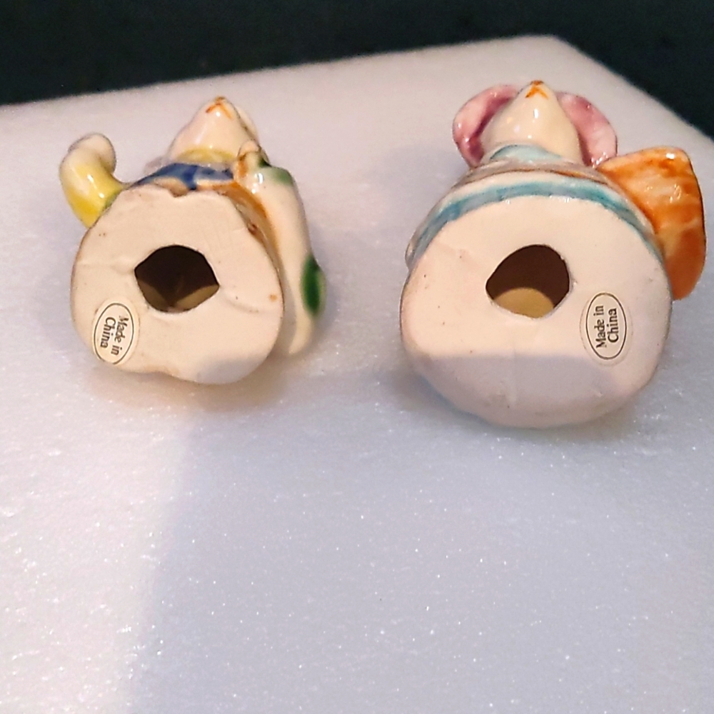 Porcelain Rabbit Pair Figurines - Picture 3 of 3